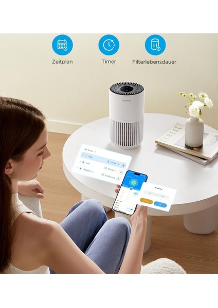 Mini Yatak Odası Hava Temizleyici,alexa Uygulama Kontrolü ile Hepa Filtreli modelleri