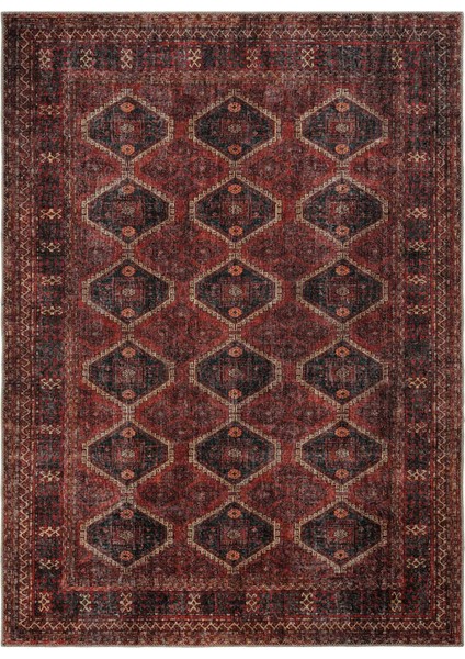 Private Bordo Eskitme Vintage Halı Etnik Desen Dokuma Şönil Halı Yıkanabilir Salon Halısı