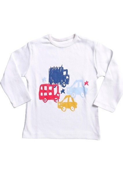 Pijama Takımı Araba Araba Desenli 3 Yaş