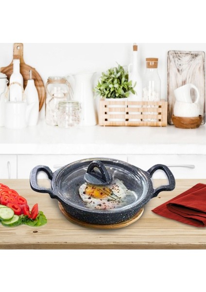 Eda Döküm Granit 18 cm Kapaklı Tekli Sahan