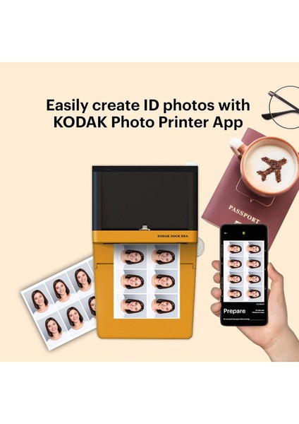 Dock Era 4pass Mobil Fotoğraf Yazıcı 10X15 cm Bluetooth Bağlantılı, 10 Adet Fotoğraf, Retro Tasarım modelleri