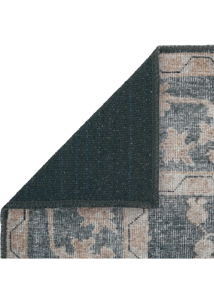 Private Yeşil Eskitme Vintage Halı Etnik Desen Otantik Şönil Halı Yıkanabilir Salon Halısı