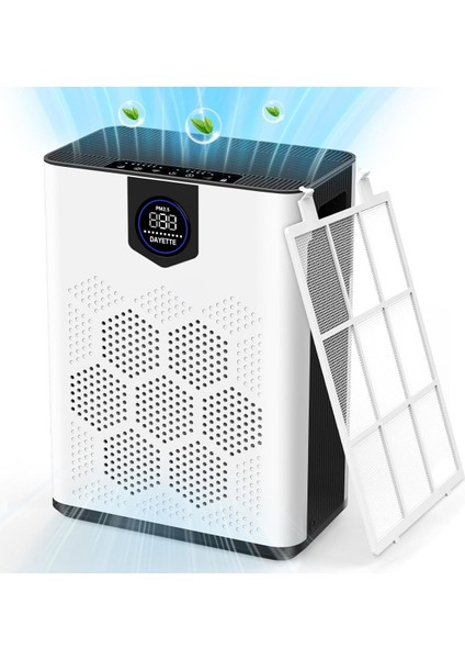 Hepa 14 Hava Temizleyici, 300 M³/h Cadr, 120 ㎡ Alan, Sessiz 22 Db, Yıkanabilir Filtre, Otomatik Mod