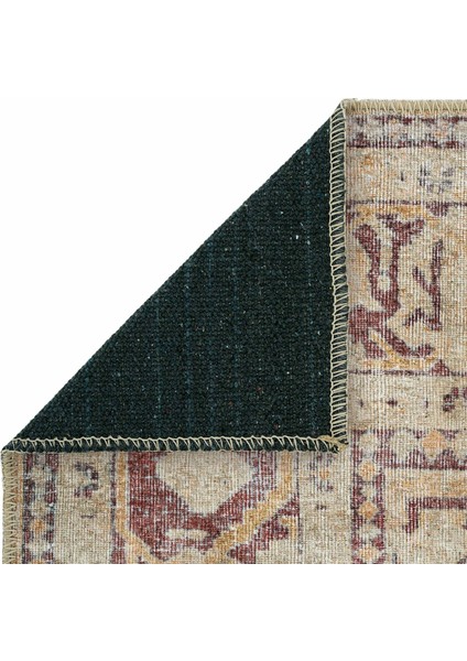 Private Krem Eskitme Vintage Halı Yolluk Etnik Desen Şönil Halı Yıkanabilir Salon Halısı indirimleri