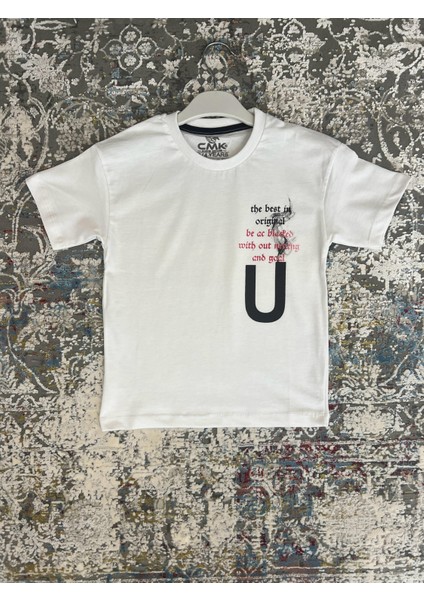 Erkek Çocuk Baskılı %100 Pamuk Yazlık Tişört | Rahat Kalıp Kısa Kollu Çocuk T-Shirt