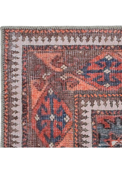 Private Bordo Halı Etnik Desen Dokuma Şönil Halı Yıkanabilir Eskitme Vintage Salon Halısı
