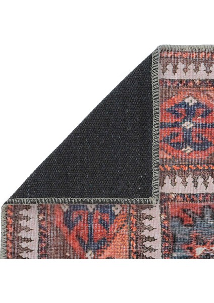 Private Bordo Halı Etnik Desen Dokuma Şönil Halı Yıkanabilir Eskitme Vintage Salon Halısı