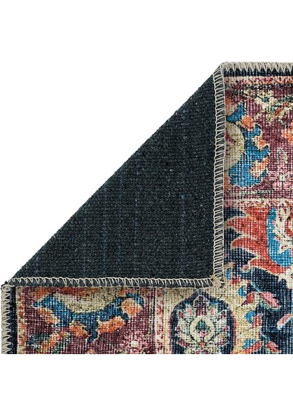 Private Renkli Halı Yolluk Eskitme Vintage Dokuma Şönil Halı Çiçekli Yıkanabilir halı indirimleri