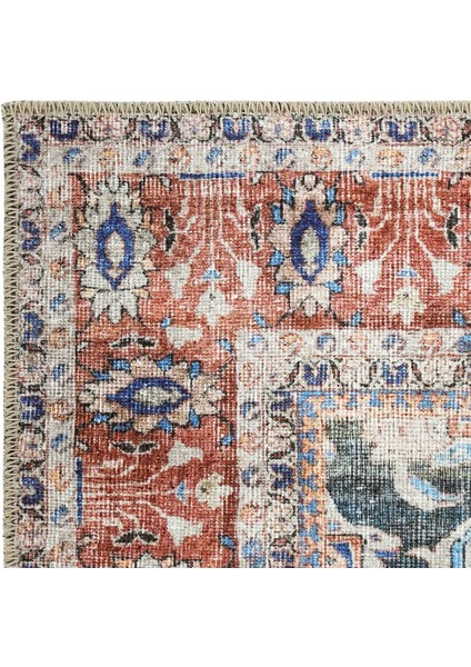 Private Lacivert Eskitme Vintage Halı Etnik Otantik Şönil Halı Yıkanabilir Salon Halısı fırsatları