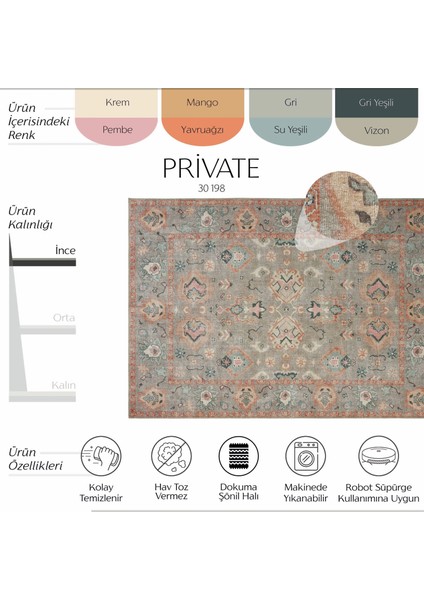 Private Renkli Eskitme Halı Etnik Desenli Otantik Şönil Halı Yıkanabilir Salon Halısı fiyatları