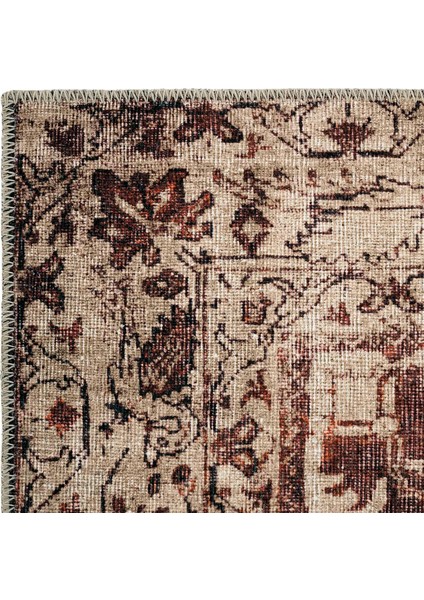 Private Bordo Eskitme Vintage Halı Etnik Desen Otantik Şönil Halı Yıkanabilir Salon Halısı fırsatları