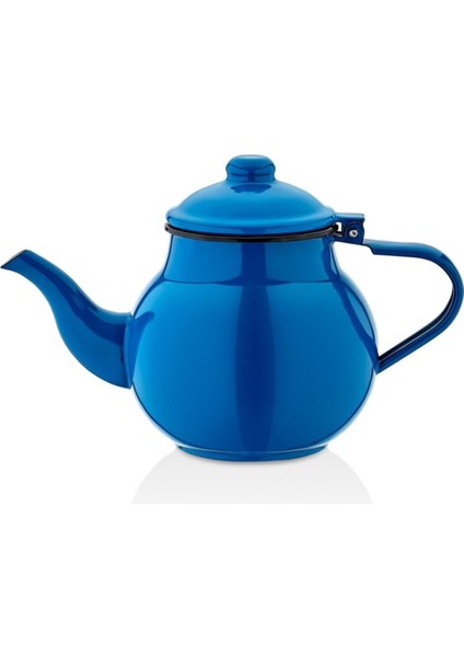 Mavi Emaye Nostaljik Orta Boy Çaydanlık Takımı, şık ve kullanışlı set fiyatları