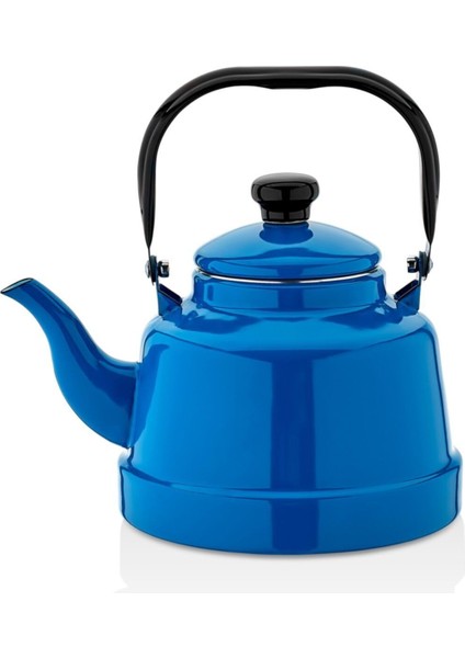 Mavi Emaye Nostaljik Orta Boy Çaydanlık Takımı, şık ve kullanışlı set modelleri