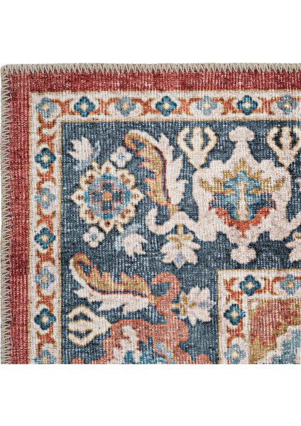 Private Bej Etnik Desenli Otantik Şönil Halı Yıkanabilir Eskitme Göbekli Salon Halısı fırsatları