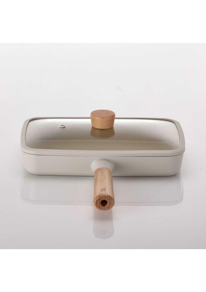 Fika Cam Kapaklı Dikdörtgen 29 cm Bej Tava fiyatları