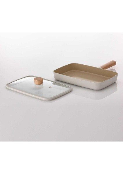 Fika Cam Kapaklı Dikdörtgen 29 cm Bej Tava modelleri