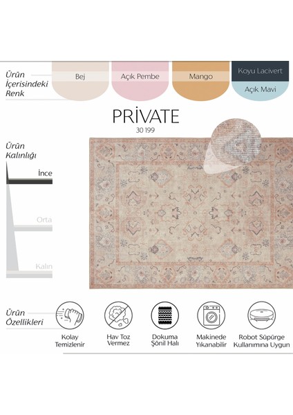 Private Krem Eskitme Vintage Halı Yolluk Etnik Otantik Şönil Halı Yıkanabilir Salon Halısı fiyatları