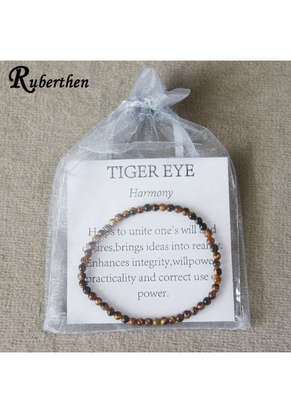Ruberthen Doğal Kaplan Gözü Bileklik Taş Boncuk Bileklik Mini Doğal Taş Enerji Bileklik (Yurt Dışından) fırsatları