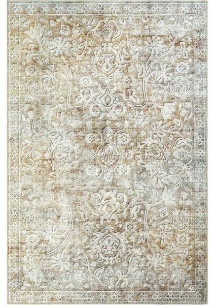 Private Renkli Eskitme Vintage Halı Çiçek Desen Dokuma Şönil Halı Yıkanabilir Salon Halısı