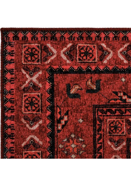 Private Bordo Eskitme Vintage Halı Etnik Desen Otantik Şönil Halı Yıkanabilir Salon Halısı fırsatları