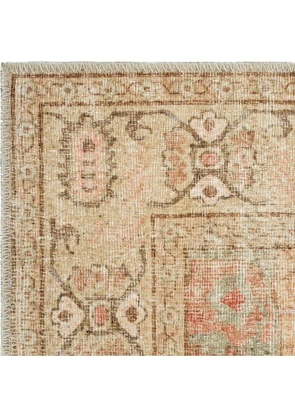 Private Bej Eskitme Vintage Halı Etnik Otantik Dokuma Şönil Halı Yıkanabilir Salon Halısı fırsatları