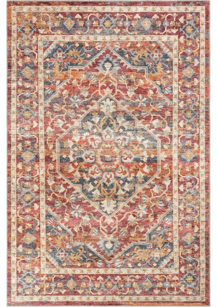 Private Renkli Eskitme Vintage Halı Etnik Desen Dokuma Şönil Halı Yıkanabilir Salon Halısı