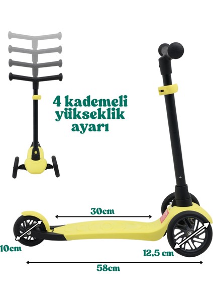 Twisty 3 Tekerli Scooter / 4 Kademeli Yükseklik