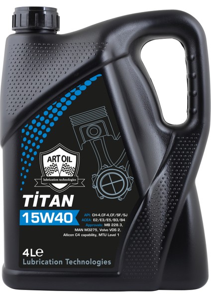 Titan 15W40 Benzin&dizel&lpg'li Tüm Araçlar Için Motor Yağı (2025 Üretim) (4 Litre)