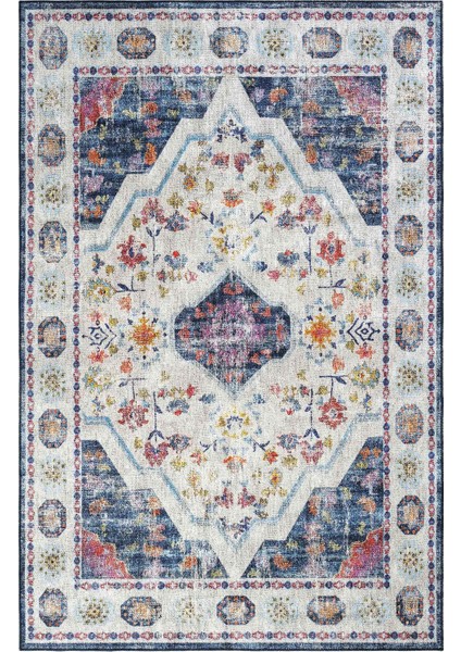 Private Renkli Eskitme Vintage Halı Etnik Desen Dokuma Şönil Halı Yıkanabilir Salon Halısı