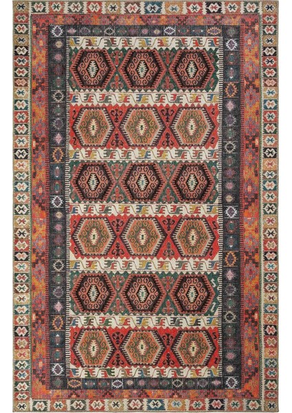 Private Renkli Eskitme Vintage Halı Kilim Otantik Dokuma Şönil Halı Yıkanabilir Salon Halısı