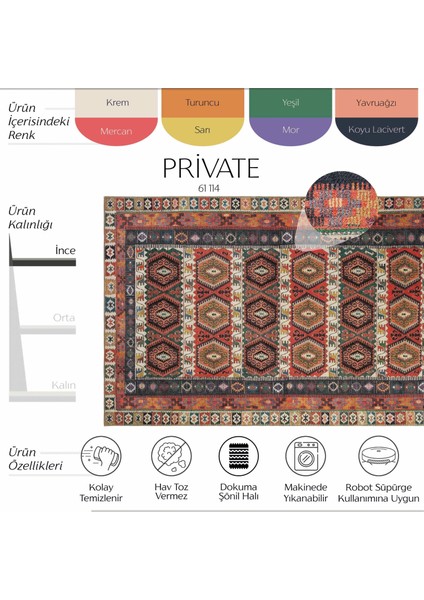 Private Renkli Eskitme Vintage Halı Kilim Otantik Dokuma Şönil Halı Yıkanabilir Salon Halısı fiyatları