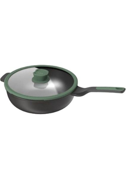 Leo 28 cm Wok Tava Yeşil