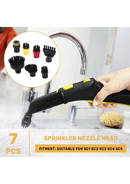 Karcher Sc1 Sc2 Sc3 Sc4 Için Yuvarlak Fırça Düz Fırça Başlığı Buharlı Temizleyici Süpürge Için Büyük Yuvarlak Fırça Temizleme Fırçası (Yurt Dışından)