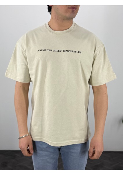 Gazate Sırt Baskılı Yarım Oversize Ünisex T-Shirt