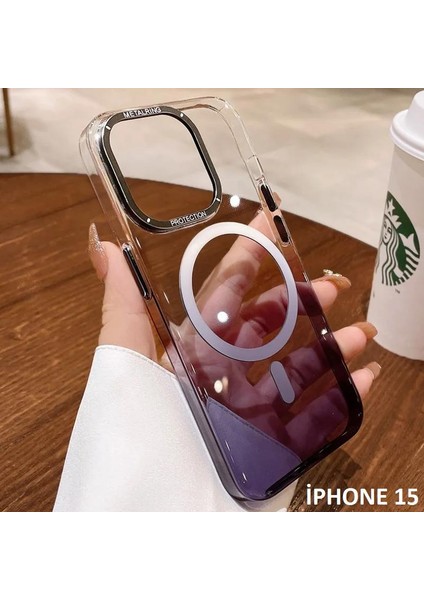 Iphone 15 Pixel Sert Magsafe Uyumlu Telefon Kılıfı
