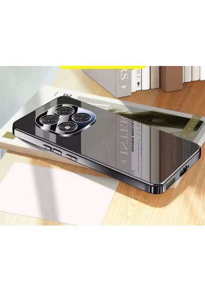 Xiaomi Redmi Note 14 Pro Plus Kılıf Tam Kamera Korumalı Metalik Parlak Renkli Kenarlı Yumuşak Lensli Silikon Arkası Şeffaf