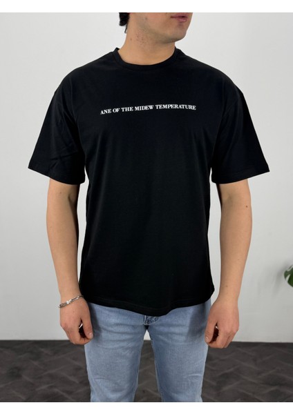 Gazate Sırt Baskılı Yarım Oversize Ünisex T-Shirt