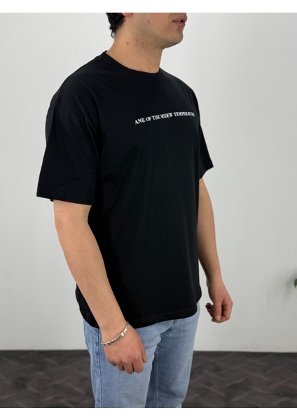 Gazate Sırt Baskılı Yarım Oversize Ünisex T-Shirt