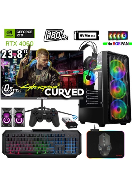 Thunder X230 I7 14700F 16GB Ddr5 Ram 512GB M.2 Nvme SSD 8gb RTX4060 23.8" 180Hz Oyuncu Bilgisayarı