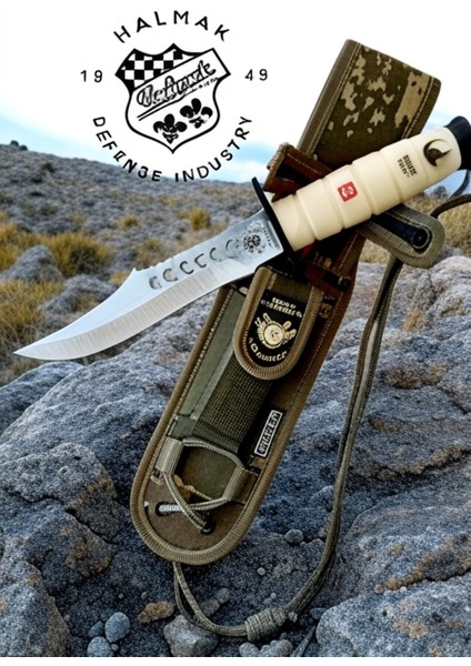 Beyaz Kurt Model Outdoor Bıçak Mutfak Bıçak Kılıflı Kamp Bıçağı