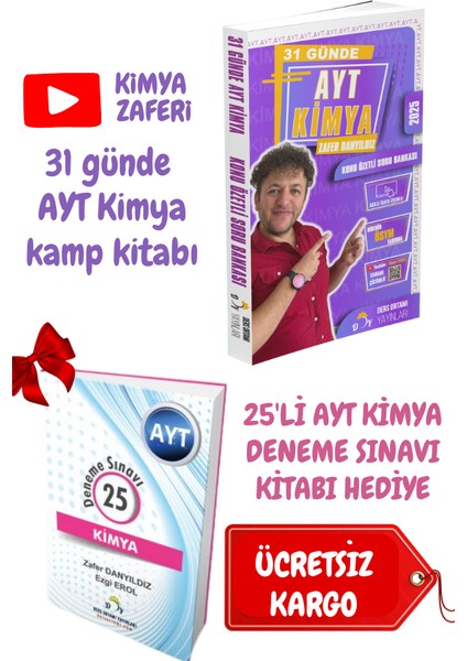 2025 31 Günde AYT Kimya Soru Bankası - Zafer Danyıldız