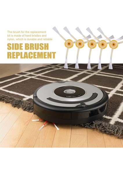 Irobot Roomba 800 ve 900 Serisi Elektrikli Süpürge Parçaları Için 6 Set 3 Kollu Yan Fırça Yedek Aksesuar Seti (Yurt Dışından)
