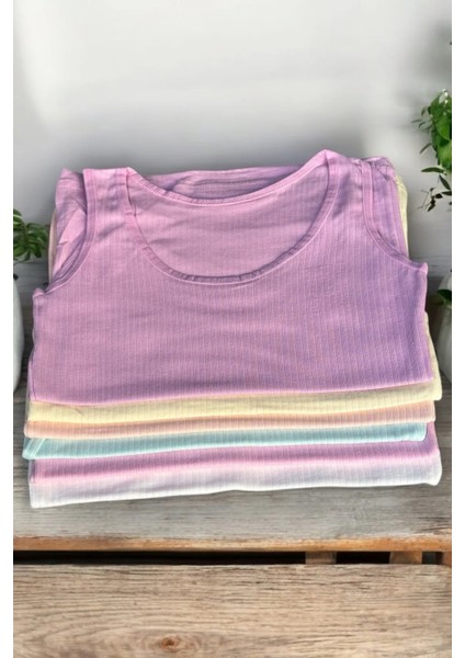 Kalın Askılı Fitilli Pastel Renk Kız Çocuk Atlet ( Tutku Yetkili Bayii ) fiyatları