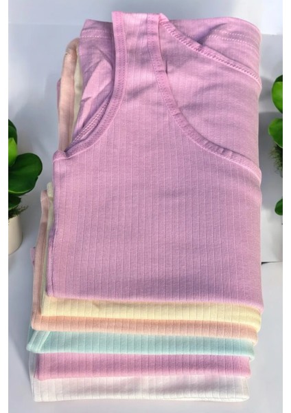 Kalın Askılı Fitilli Pastel Renk Kız Çocuk Atlet ( Tutku Yetkili Bayii ) modelleri