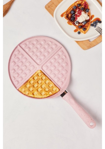 Mutfaksever Waffle Tavası Pink 26CM