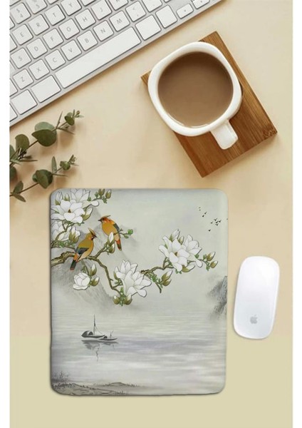 Bilek Destekli Iki Keklik Gri Dikdörtgen Pürüzsüz Yüzey Dikişsiz Mouse Pad 18X22CM