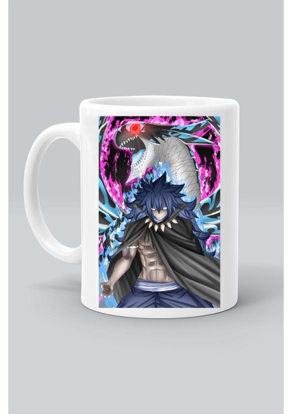 Acnologia Karakter Anime Fairy Tail Baskılı Beyaz Klasik Kupa Bardak