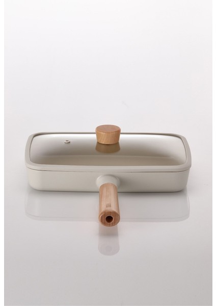 Fika Dikdörtgen Tava 29CM Cam Kapaklı, Bej indirimleri