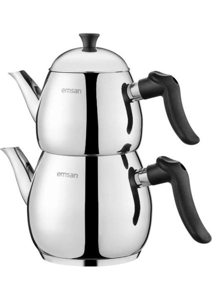 Gri Mini Çaydanlık Takımı, şık ve kullanışlı mutfak aksesuarı