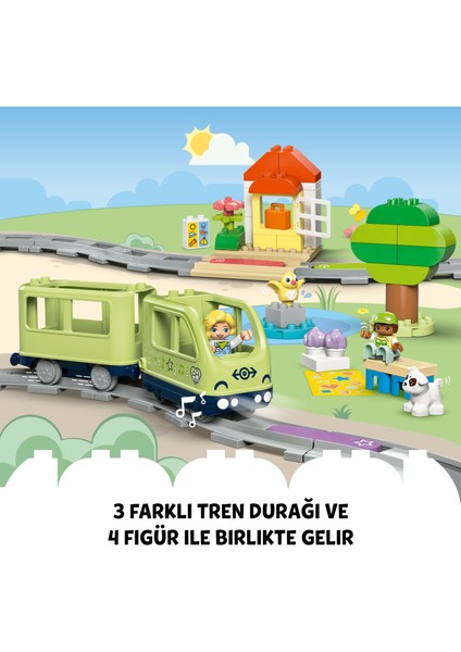® DUPLO® İnteraktif Macera Treni 10427 - 2 Yaş & Üzeri Çocuklar için Eğitici Oyuncak Yapım Seti (57 Parça)